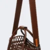 Leather shoulder strap, cocoa Leather shoulder strap, cocoa