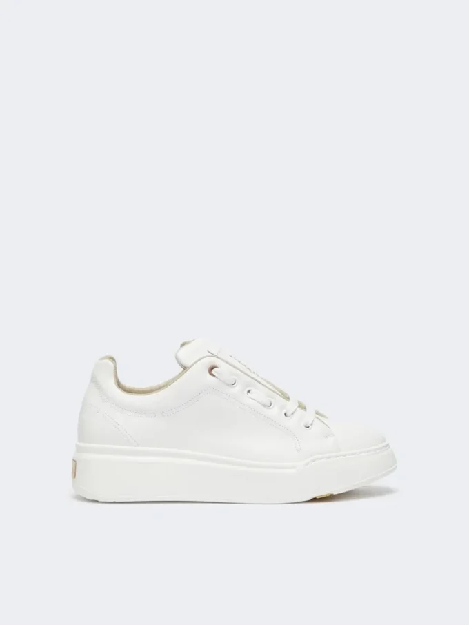 Leather sneakers, optical white Leather sneakers, optical white