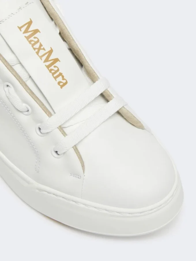Leather sneakers, optical white Leather sneakers, optical white
