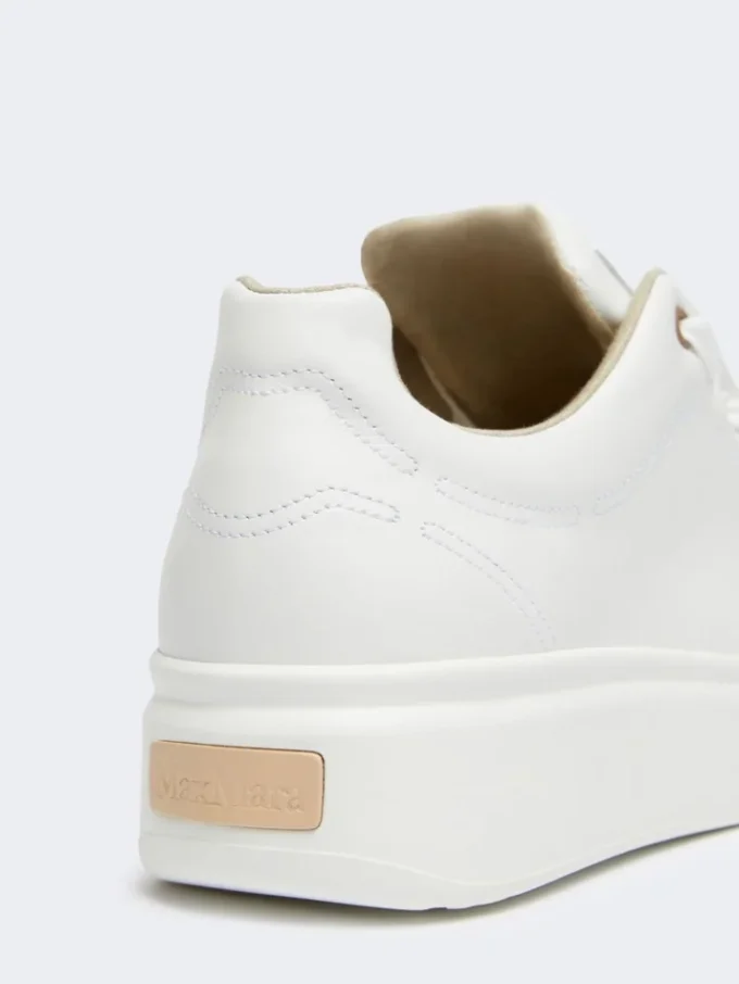 Leather sneakers, optical white Leather sneakers, optical white