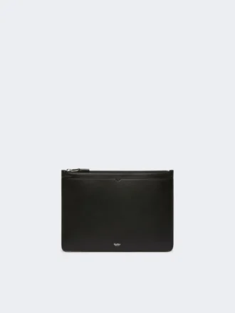 Leather tablet sleeve, black