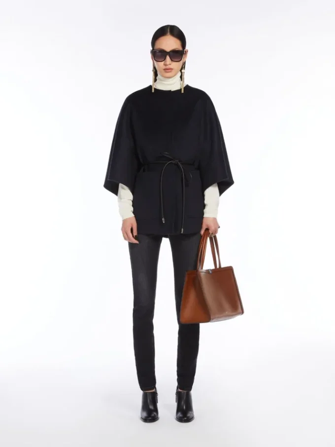 Leather tote bag, tobacco