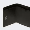 Leather tri-fold purse, black Leather tri-fold purse, black