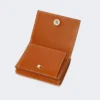 Leather tri-fold purse, rust Leather tri-fold purse, rust