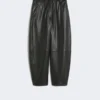 Leather trousers, black