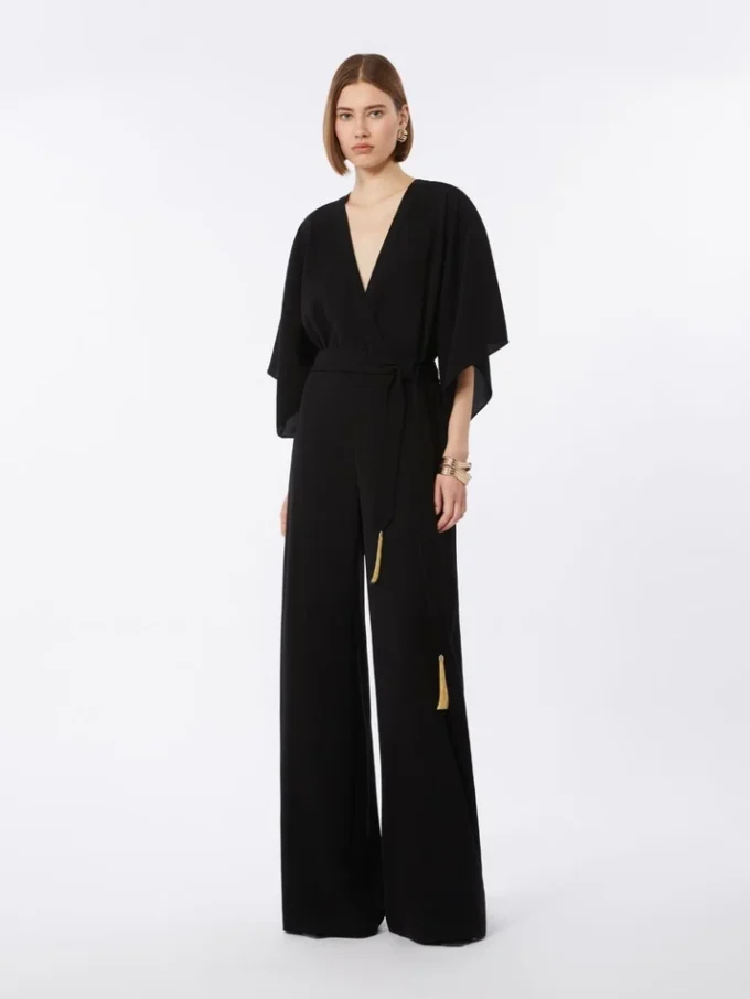 Lightweight cady jumpsuit, black Lightweight cady jumpsuit, black