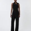 Lightweight cady jumpsuit, black Lightweight cady jumpsuit, black