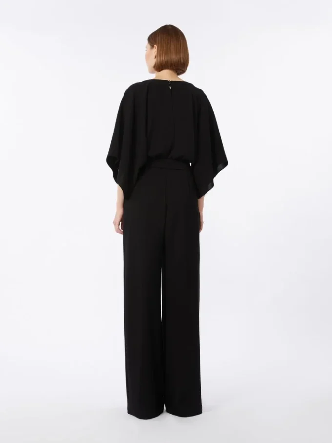 Lightweight cady jumpsuit, black Lightweight cady jumpsuit, black