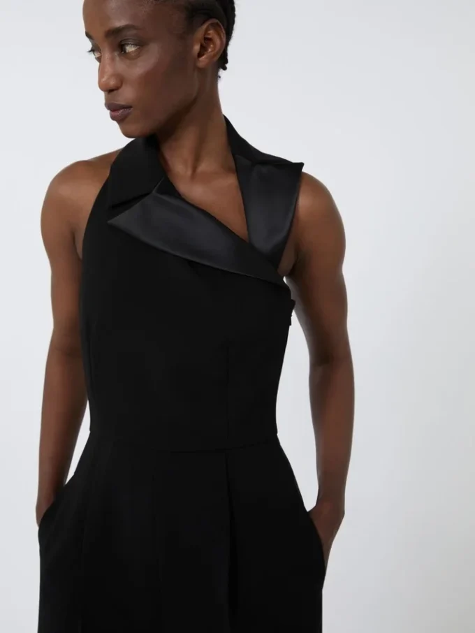 Lightweight cady jumpsuit, black Lightweight cady jumpsuit, black