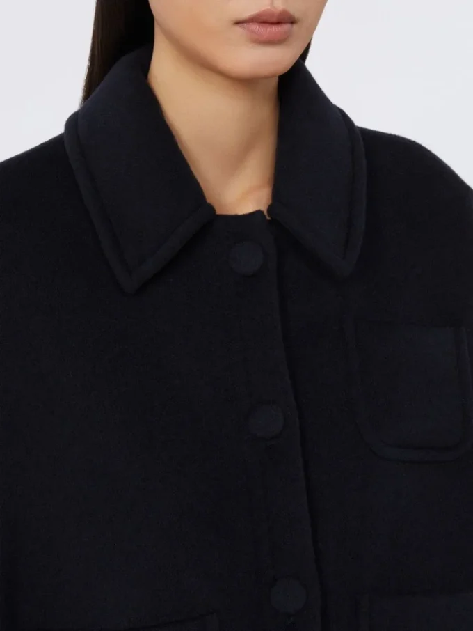 Lightweight cashmere cape, ultramarine