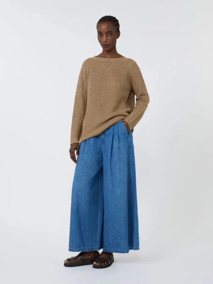 Lightweight linen sweater, desert