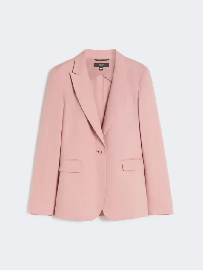 Linen and cotton canvas blazer, antique rose