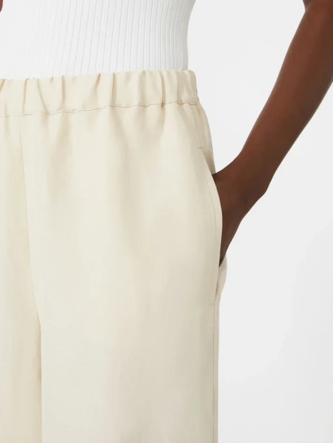 Linen and silk trousers, beige