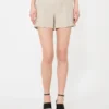 Linen basketweave shorts, sand
