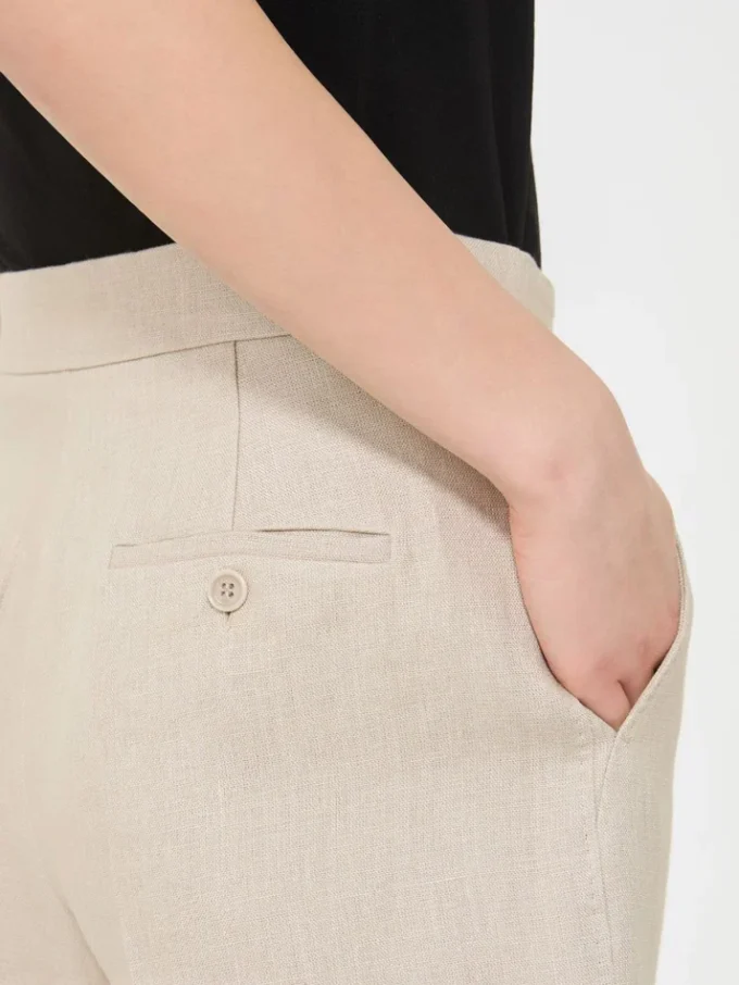 Linen basketweave shorts, sand