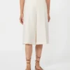 Linen bermuda shorts, beige