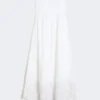 Linen canvas bustier dress, white Linen canvas bustier dress, white
