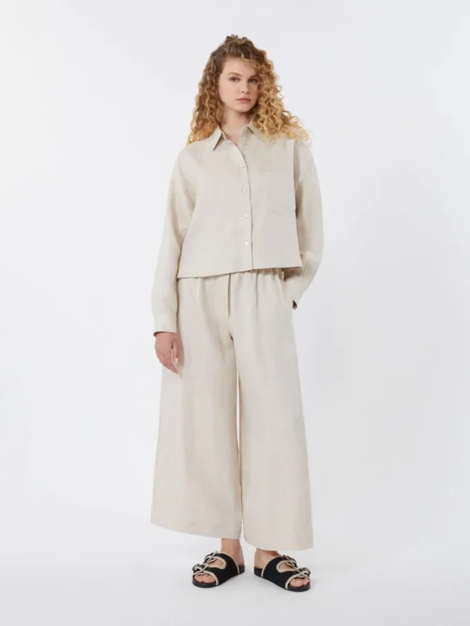 Linen canvas jacket, ecru