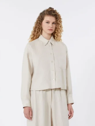Linen canvas jacket, ecru