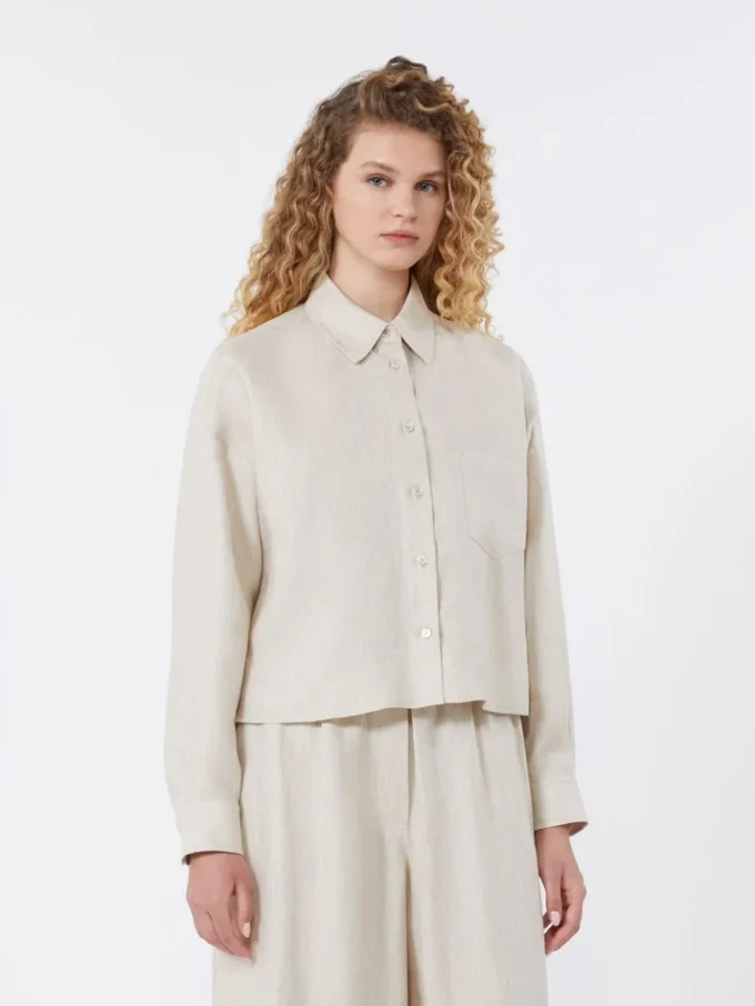 Linen canvas jacket, ecru