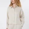Linen canvas jacket, ecru