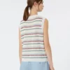 Linen yarn waistcoat, multicolour