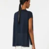 Linen yarn waistcoat, navy