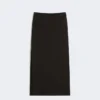 Long cotton skirt, black