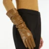 Long nappa leather gloves, tobacco Long nappa leather gloves, tobacco