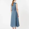 Long ramie dress, sky blue Long ramie dress, sky blue