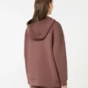 Long scuba jersey sweatshirt, brown