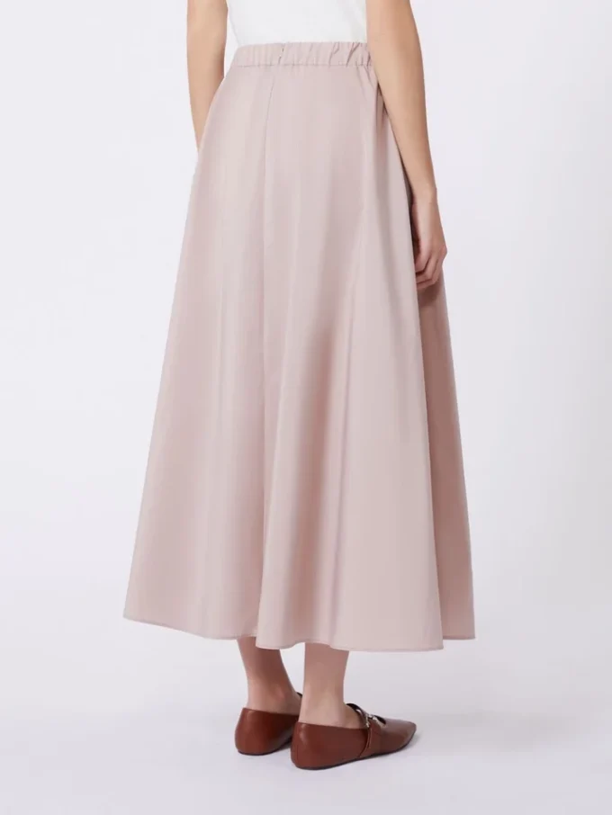 Long taffeta skirt, antique rose