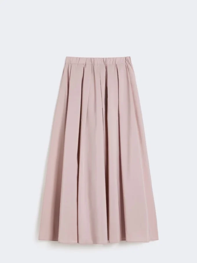 Long taffeta skirt, antique rose
