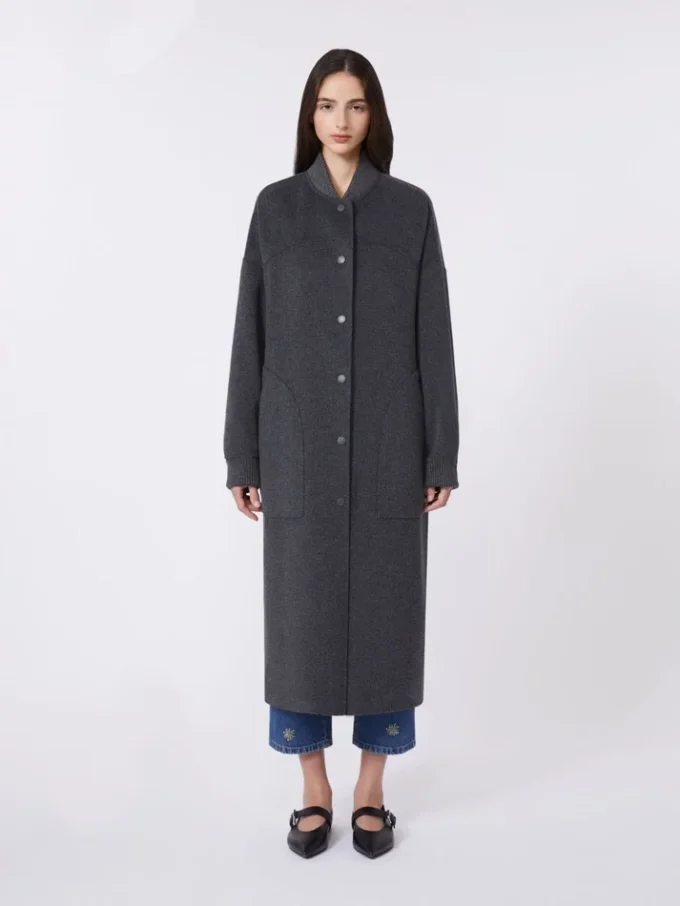 Long wool coat, dark grey