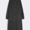 Long wool coat, dark grey