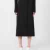 Long wool skirt with belt, black Long wool skirt with belt, black