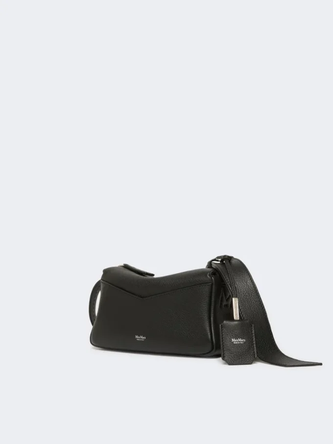 Low-sheen leather micro handbag, black Low-sheen leather micro handbag, black