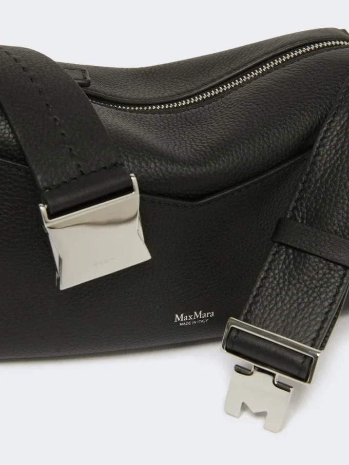 Low-sheen leather micro handbag, black Low-sheen leather micro handbag, black