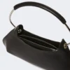 Medium leather caju bag, black