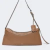 Medium leather shoulder bag, brown Medium leather shoulder bag, brown