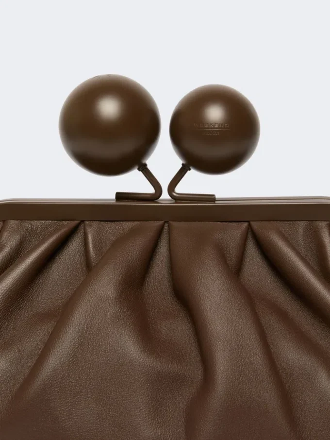 Medium nappa leather pasticcino bag, brown