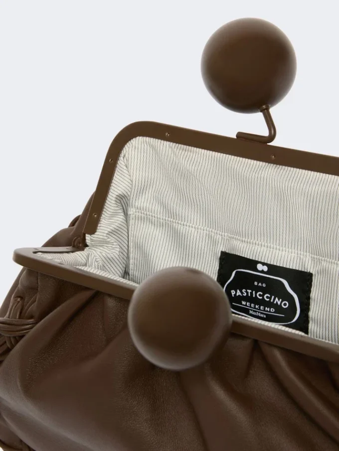 Medium nappa leather pasticcino bag, brown