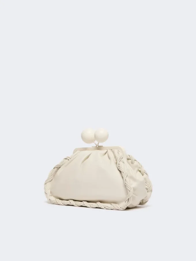 Medium nappa leather pasticcino bag, ivory