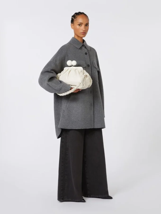 Medium nappa leather pasticcino bag, ivory