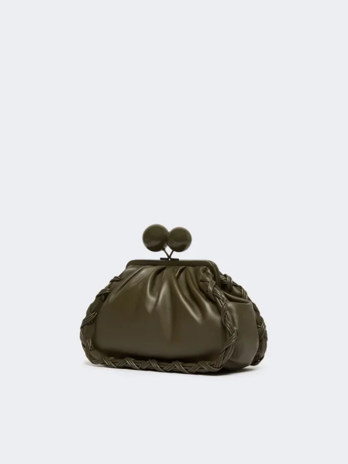 Medium nappa leather pasticcino bag, kaki