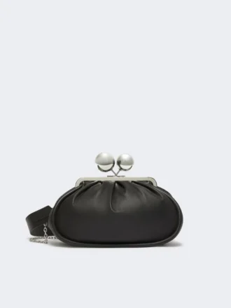 Medium pasticcino bag in glossy nappa leather, black