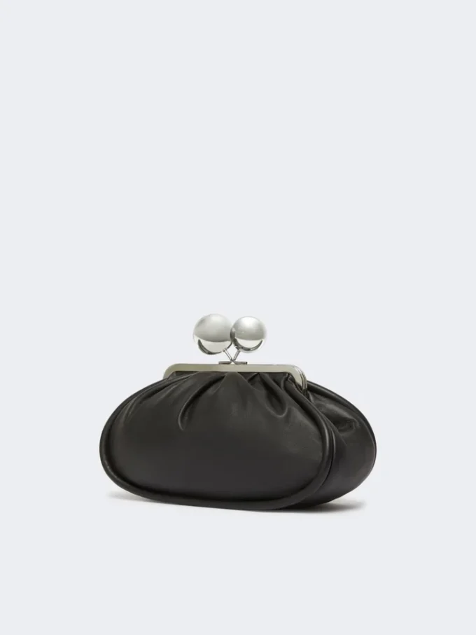Medium pasticcino bag in glossy nappa leather, black
