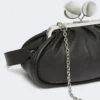 Medium pasticcino bag in glossy nappa leather, black