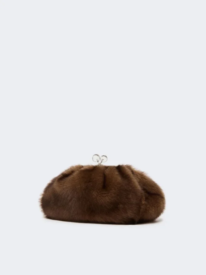 Medium sheepskin pasticcino bag, caramel