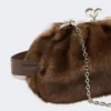 Medium sheepskin pasticcino bag, caramel